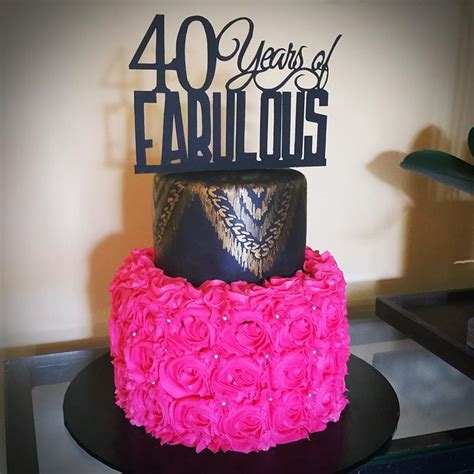 2 Tiered 40th Birthday Cake Sweet House Studios Gold Coast