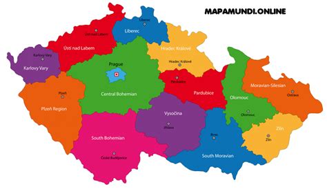Mudo para imprimir y colorear ✅ mapas de la república checa ⭐ mapamundi.online. ⊛ Mapa de República Checa 🥇 Político y Físico Imágenes HD ...