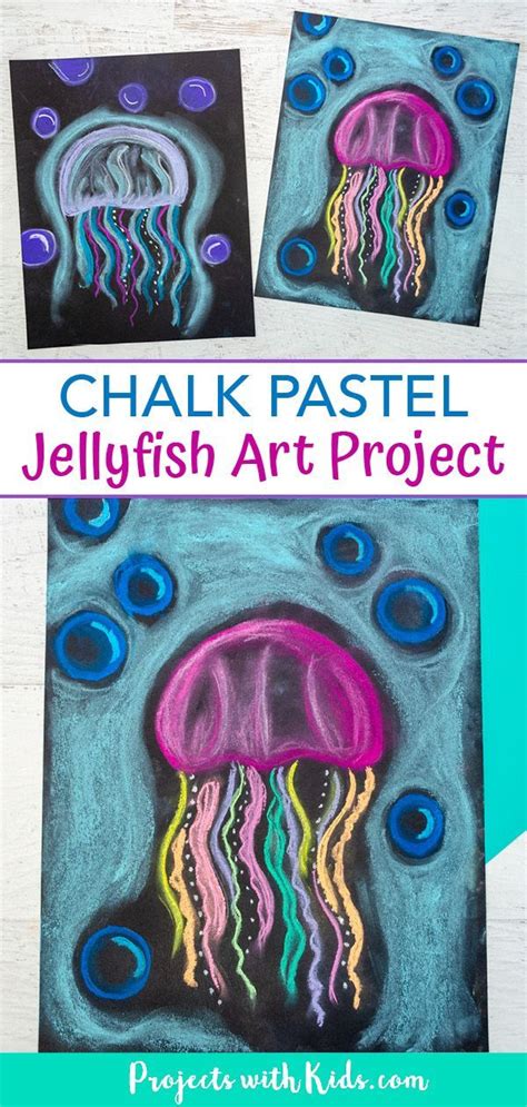Chalk Pastel Jellyfish Art Project Jellyfish Art Ocean Art Projects