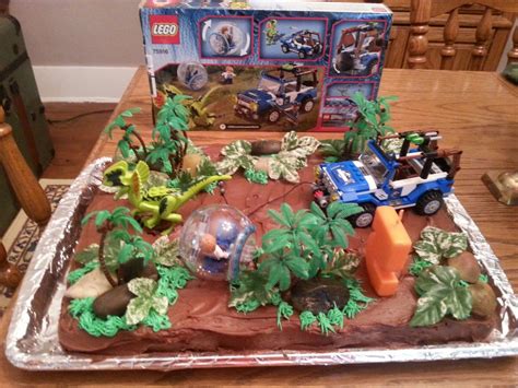 Lego Jurassic World Birthday Cake Lego Birthday Dinosaur Birthday