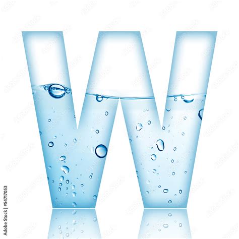 Water And Water Bubble Alphabet Letter Stock Illustration Adobe Stock