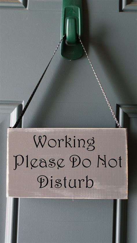 Do not disturb sign of door hanger templates. Working Please Do Not Disturb wood and vinyl sign door | Etsy