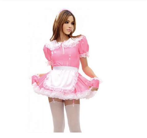 Sissy Maid Satin Organza Dress Uniform Cosplay Costume Tailor Made Ebay