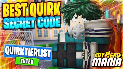 New Codes Best Quirk In My Hero Mania Tier List Strongest Quirks