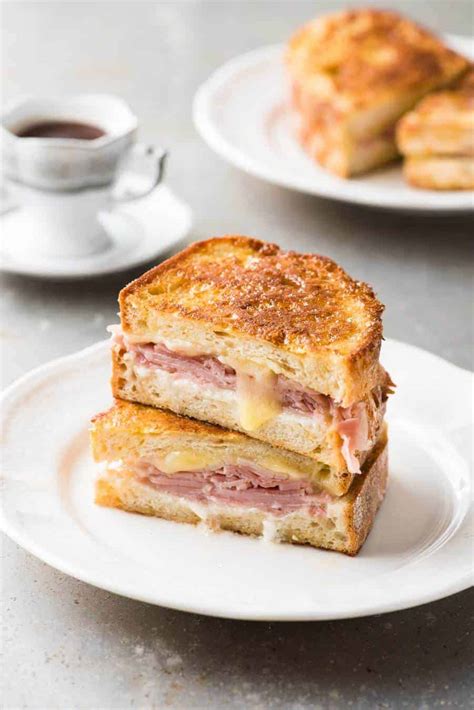 Monte Cristo Sandwich Ham Cheese French Toast Recipetin Eats