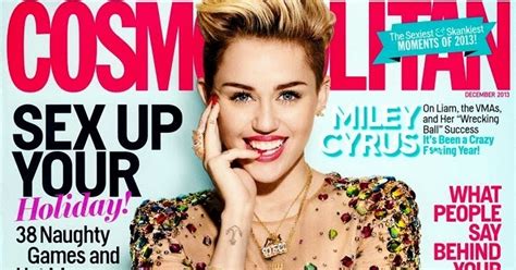 Miley Cyrus Covers Cosmopolitan December 2013 In A Bejewelled Dress