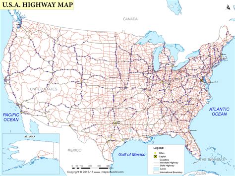 Us Highway Map United States Highway Map