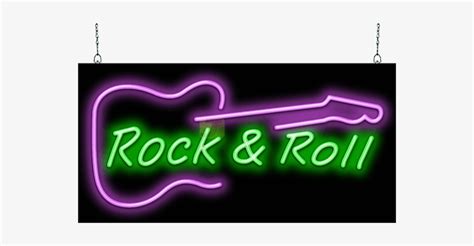 Rock N Roll Guitar Neon Sign Neon Sign Transparent Png 550x346