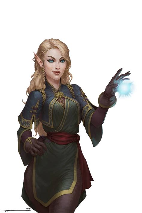 Commjun2019 By Arttair On Deviantart Pathfinder Character Female Wizard Elf Art
