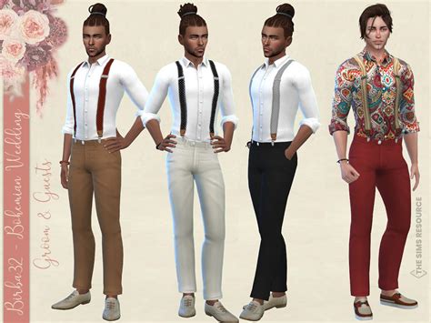 The Sims Resource Bohemian Wedding Groom Suit