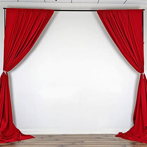 Balsacircle 10 Ft X 10 Ft Red Polyester Photography Backdrop Drapes
