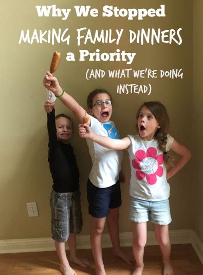 About a every few months my wife will surprise me with making a big breakfast that she cooks for dinner. Why We Stopped Making Family Dinners a Priority (and what ...