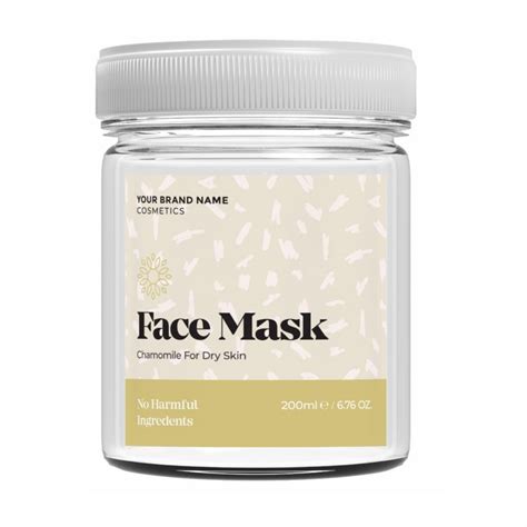 Purifying Face Mask Chamomile For Dry Skin 200ml Private Label