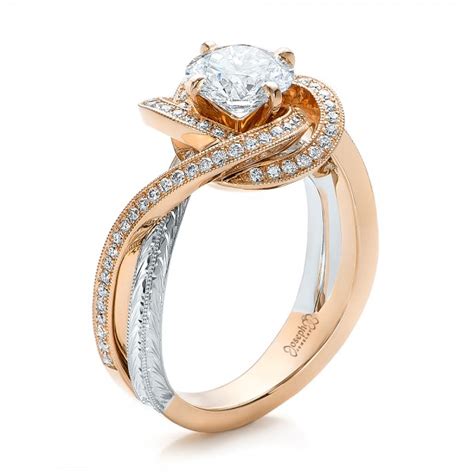 Maybe you would like to learn more about one of these? Custom Rose Gold and Platinum Diamond Engagement Ring ...
