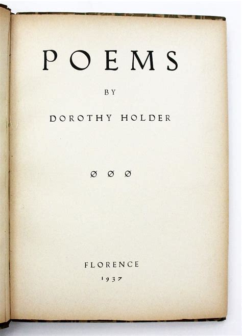 POEMS By HOLDER CARUSO Dorothy LUCIUS BOOKS ABA ILAB PBFA