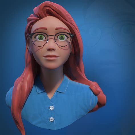 Cartoon School Girl Speed Sculpt That Turned In To Animation Ready Mesh