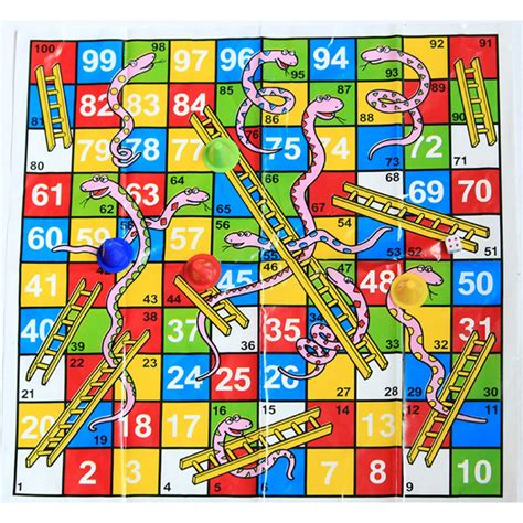 In this board game for 2 to 10 players, your goal is to be the first player who reaches the topmost block marked with the number 100 on the board. Snake & Ladder Plastic - T For Toys
