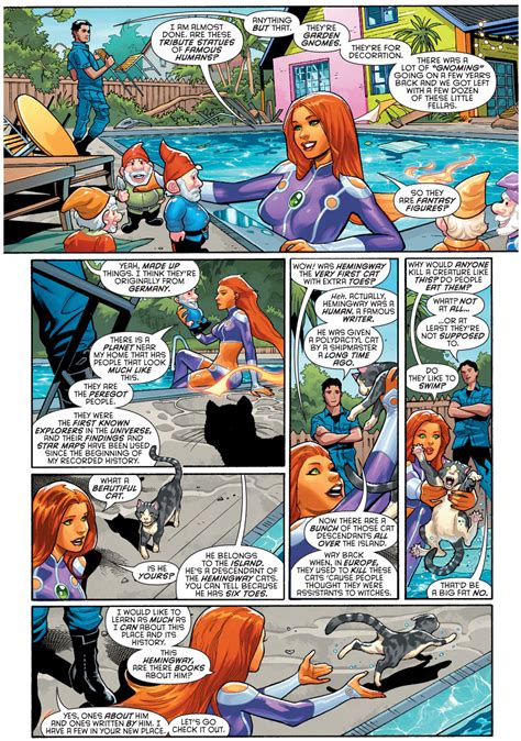 Starfire Learns About Gnomes And Hemingway Comicnewbies