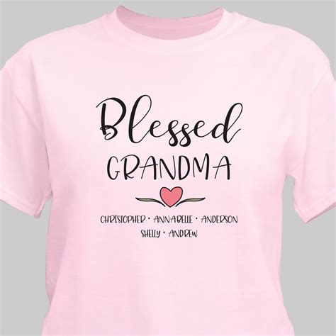 Personalized Blessed Grandma T Shirt