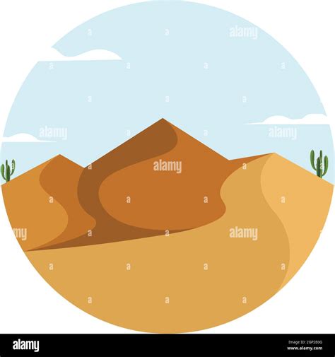 Landscape Desert Vector Illustration Stock Vector Image And Art Alamy