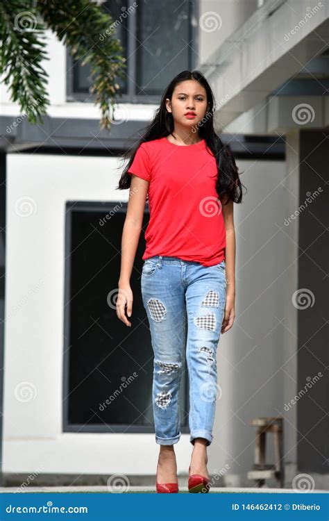 Tall Teenager Girl Walking Stock Photo Image Of Teenagers 146462412