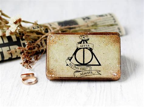 Harry Potter Inspired Always Rings Box Ring Bearer Box Etsy Wooden