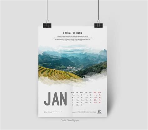 Contoh Desain Kalender Dinding Lima Warna Offset Printing