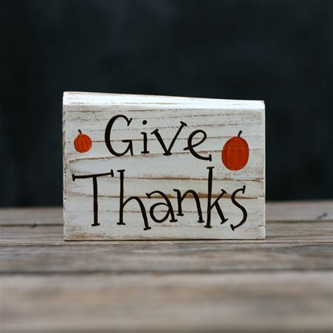 Give Thanks Sign with Pumpkins - The Weed Patch