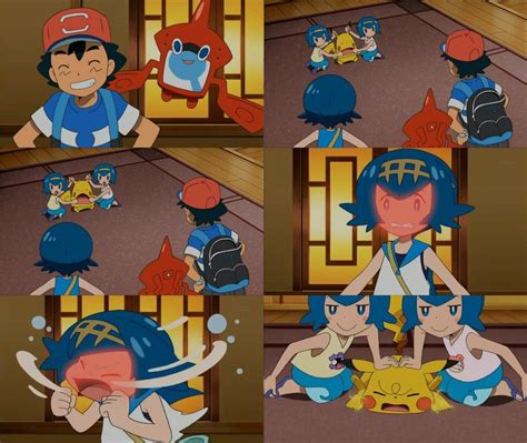 Several Images Of Pokemon Characters In Various Poses Including One With A Hat And The Other