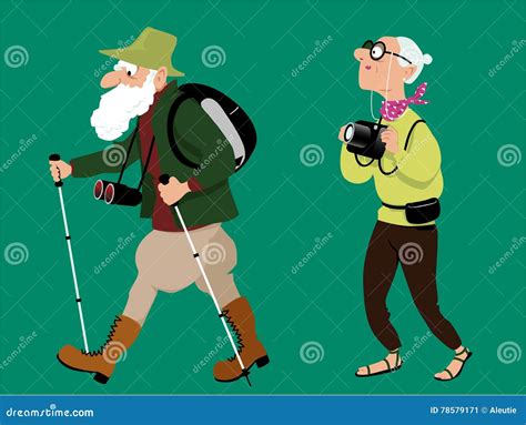Senior Hikers Stock Vector Illustration Of Sport Woman 78579171