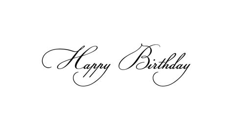 Happy birthday calligraphy card with long shadow effect. Happy Birthday Calligraphy Text Animation, Stock Footage ...