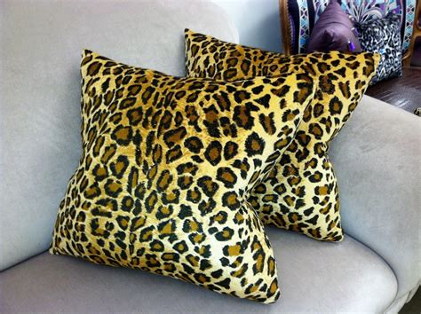 Luxury Throw Pillow Leopard Print And Red Velvet