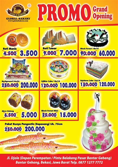 Promo Grand Opening Global Bakery Bantar Gebang Promo Grand Opening