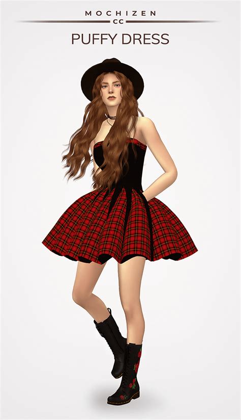 Mochizen Sims 4 Puffy Dresses Sims 4 Clothing Sims 4 Cc