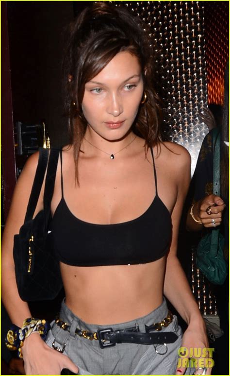 Bella Hadid Flashes Abs During Night Out In Weho Photo 4136111 Pictures Just Jared