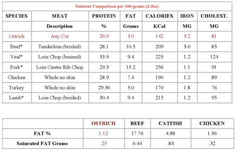 Ostrich Nutrition Comparison Blog Dandk