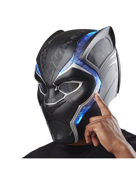 The helmet has bright eyes, metallic accents and a. Black Panther Legends Helmet in 2020 | Black panther ...