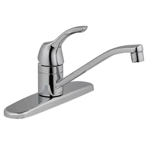 Moen has designed modern, classical and strong kitchen faucets with new features and great design compatibility. MOEN Standard Kitchen Sink Faucet Single Handle Low Arc ...