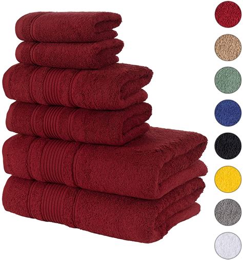 Qute Home Spa And Hotel Towels 6 Piece Towel Set 2 Bath