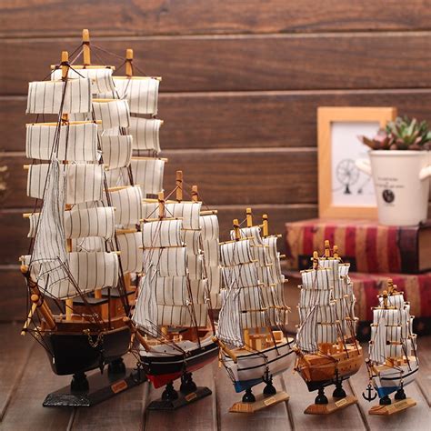 Kapal Hiasan Tradisional Replika Kapal Layar Hiasan Wooden Sailing