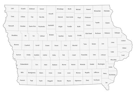 Iowa Ia County Map County Map With Cities