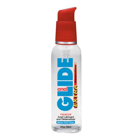 Anal Glide Extra Lubricant And Desensitizer Water Based 2 Ounce Leather64ten