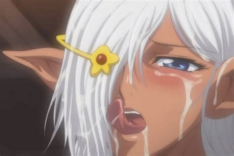 rule 34 after sex animated blue eyes blush cum dark skinned female dark elf dark skin elf hime