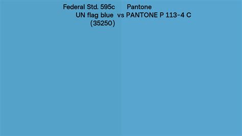 Federal Std 595c Un Flag Blue 35250 Vs Pantone P 113 4 C Side By