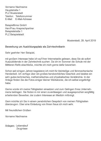 Fertige Bewerbung - lebenslauf beispiel
