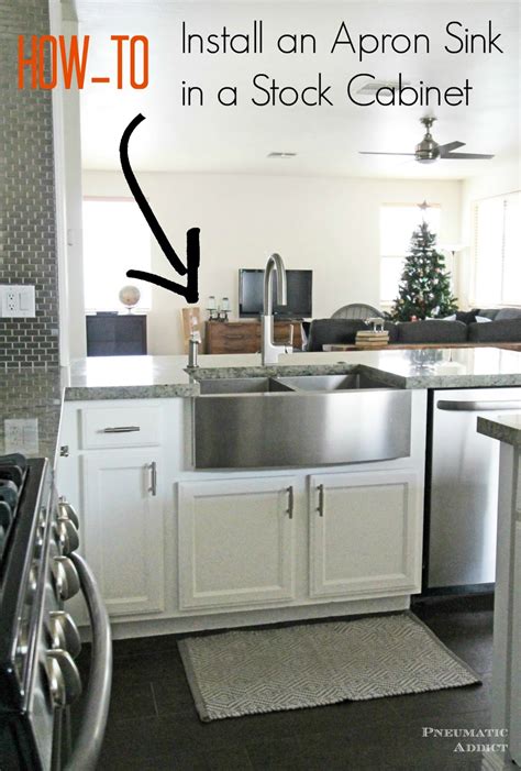 How to Install an Apron Sink in a Stock Cabinet ...