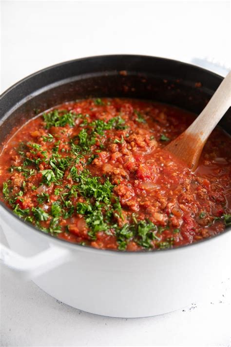 Vegetarian Spaghetti Sauce Recipe The Forked Spoon