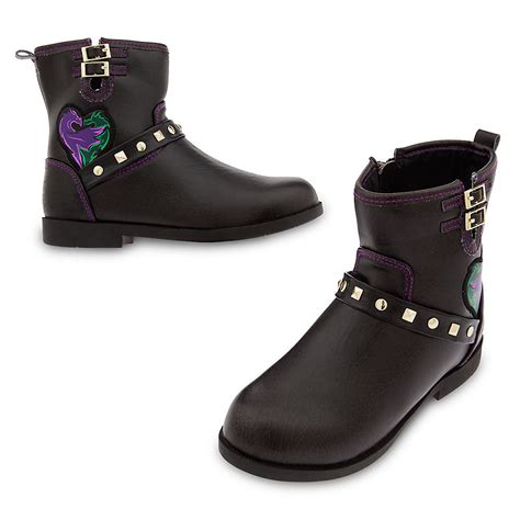 Descendants 2 Faux Leather Girls Black Boots Mal Evie Uma Disney Store