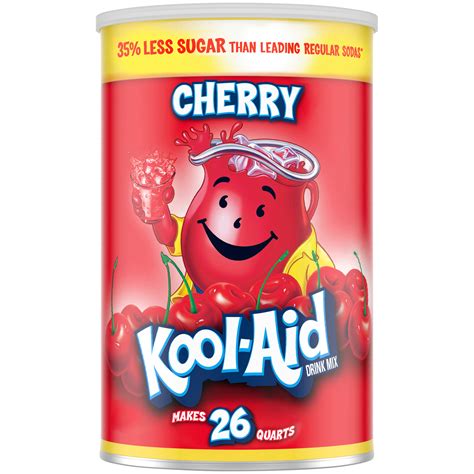 Kool Aid Sugar Sweetened Cherry Artificially Flavored Powdered Soft
