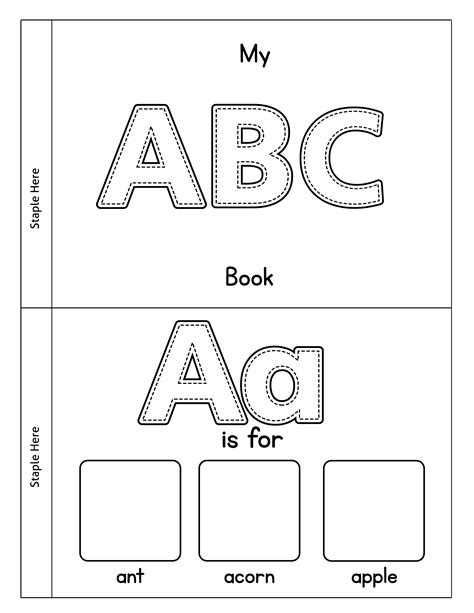 Printable Alphabet Book Template